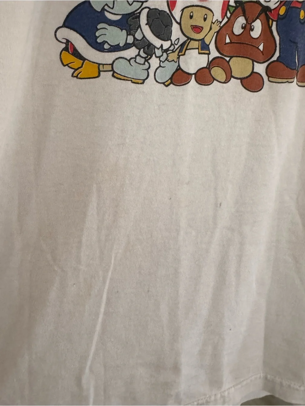 Jerzees White Super Mario Character Graphic Tee